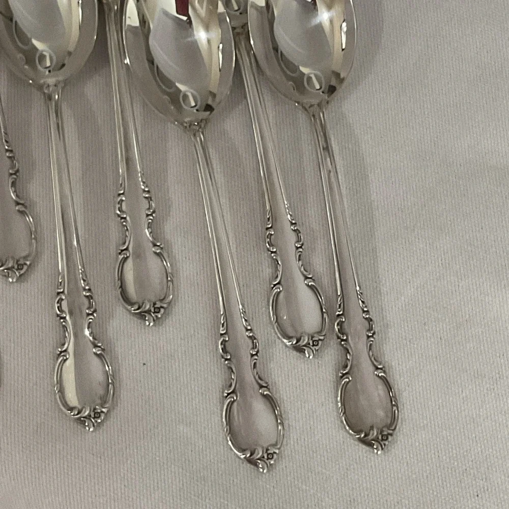 1847 Rogers Bros Teaspoons SI Silverplate Reflection Spoons Lot of 8 Vintage
